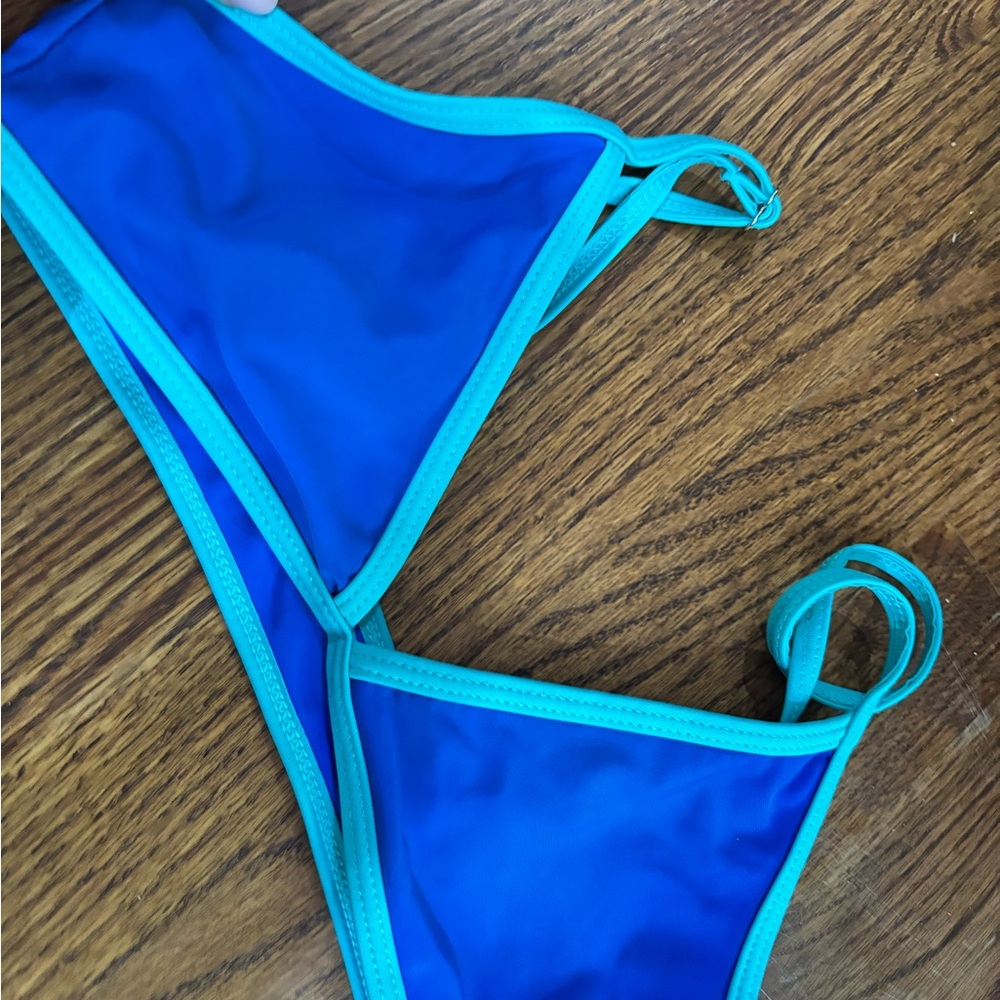 Shein Womens Blue 2 Piece Bikini Set Size Small - Picture 2 of 5